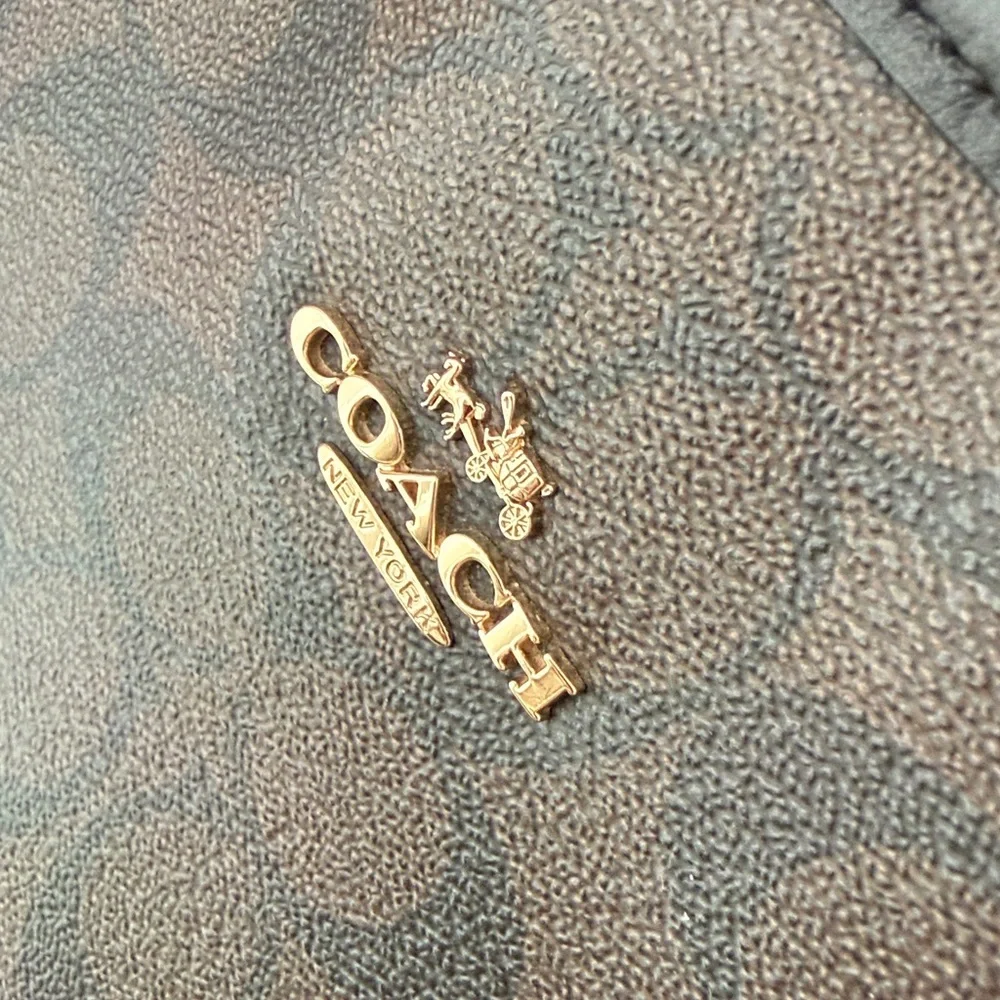 Coach City Tote in Signature Canvas Brown/Black - Classic & Spacious - Picture 12 of 17